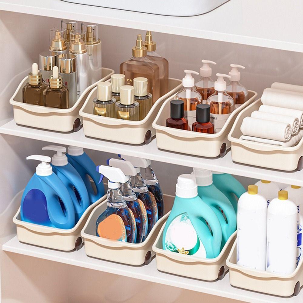 Large Capacity Sundries Storage Case Plastic Cabinet Storage Box Seasoning Container  Kitchen
