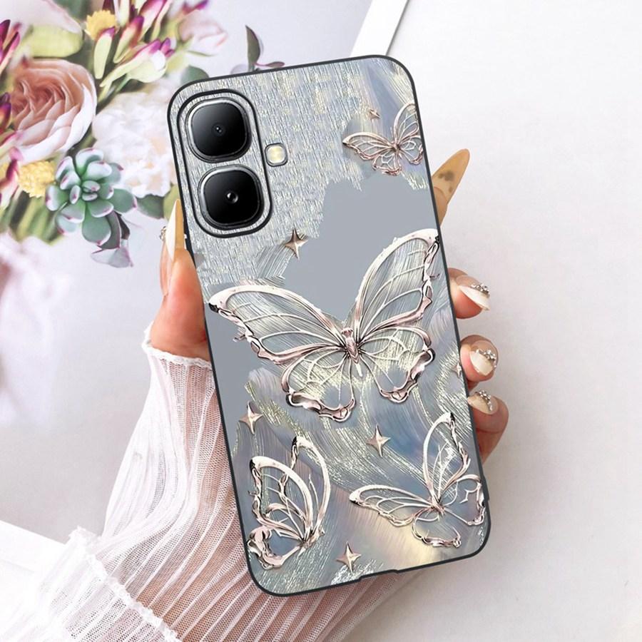 For Infinix Smart 20  Case X6840  X6840B  2026 Cover Stylish Butterfly Silicone TPU Soft Back Cover For Infinix Smart20 4G Capa
