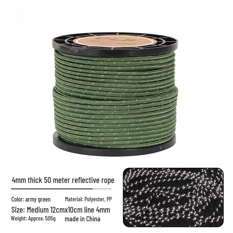 ZISIZ Outdoor High Reflective Tarp Rope