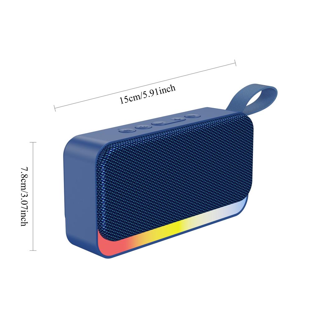 1Pc Bluetooth Speaker, Portable Wireless, with Card Slot and USB Flash Drive, Handheld RGB Light, Gift, Fabric Mini Speaker