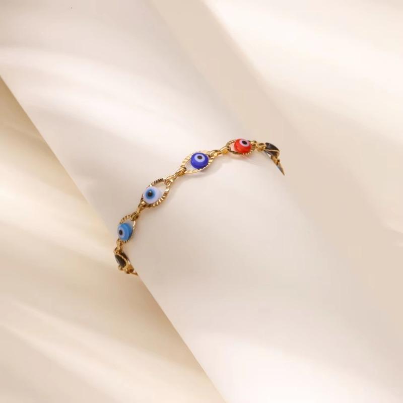 Devil's eye anklet women's niche design sense color zircon eye anklet foot decoration