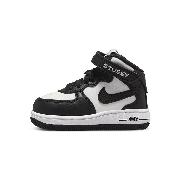 (TD) Nike x Stussy Air Force 1 Mid Black White Baby DN4160-002 EU 27