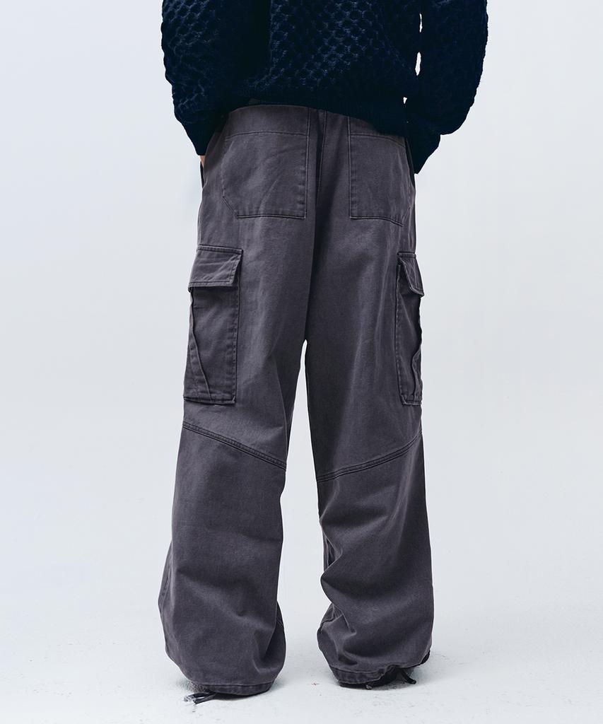 INTEMPOMOOD Nutty Cargo String Pants_Dark Purple
