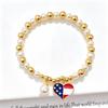 High-Quality Pearl Chain Hot Air Balloon Violin Round Heart-Shaped Venezuela Flag Bracelet for Women Patriotic Souvenir Jewelry