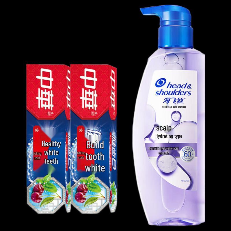 Zhonghua Healthy White Toothpaste & Anti-Dandruff Scalp Care Shampoo Set