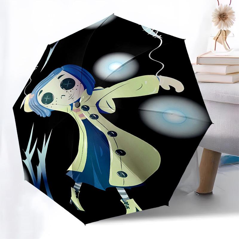 Ghostly Figure, Moonlit Night- Automatic Opening and Closing, 8-rib Structure Portable Umbrella, Suitable for Men and Women in All Seasons -