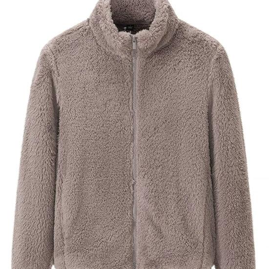 Jachetă pentru femei, toamnă iarnă, fleece, pufoasă, haină caldă de pluș pentru femei, cu închidere cu fermoar, pentru purtarea zilnică