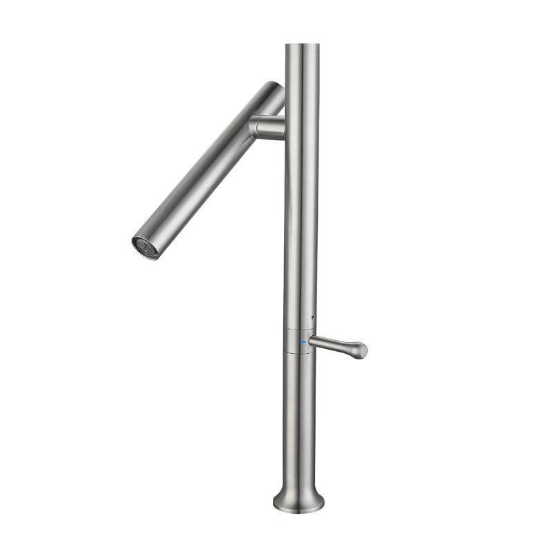 Sink Kitchen Faucet 304 Stainless Steel Mixer Water Cold Hot Taps Single Handle 360 Rotation Ceramic Valve Folding