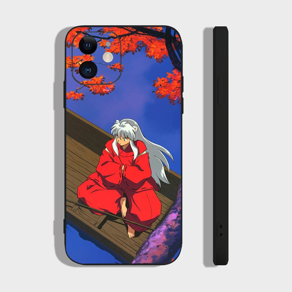 Japanese Animation I-Inuyasha Phone Case For IPhone 17 Air 16 15 14 13 Pro Max 11 12 Black Silicone Cover