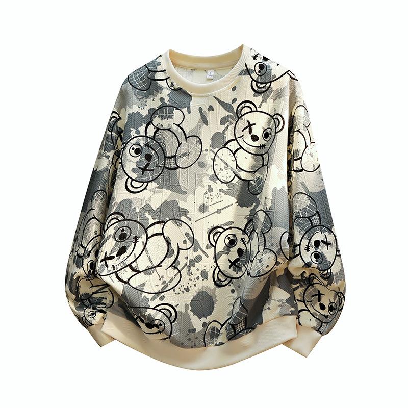 Large Round Neck Sweatshirt for Men, Loose and Versatile, Casual L