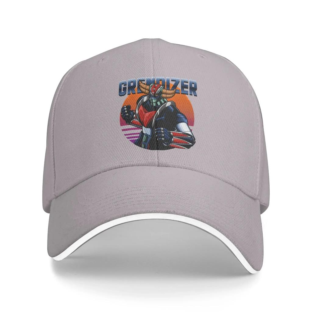 Summer UFO Robot Grendizer Baseball Cap  Kpop Rock Fashion Design Sun Trucker Hat Couple Women Adjustable Baseball Caps