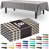 Thick Waterproof Disposable Plastic Tablecloth - Oil & Leak-Proof for Parties and Outdoor Dining