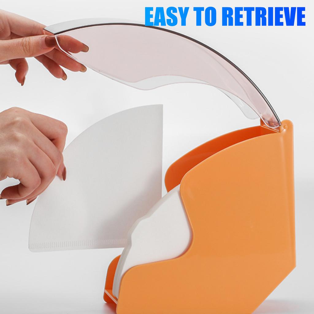 Sturdy Acrylic Materials Coffee Filter Storage Holder Protects Against Dust Covers and Contamination Home Accessory