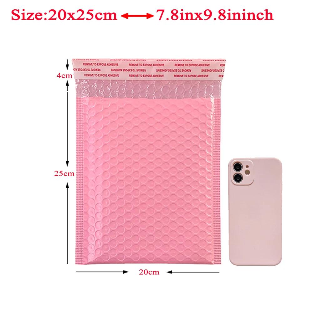 20Pcs Pink Green Blue Poly Bubble Mailers Padded Envelopes Self Seal Padded Envelopes Gift Bags Black Packaging Envelope