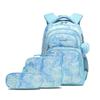 3-Piece School Backpack Set Spine Protection Ergonomic Waterproof Bookbag with Lunch Bag Pencil Case for Grades 3-6