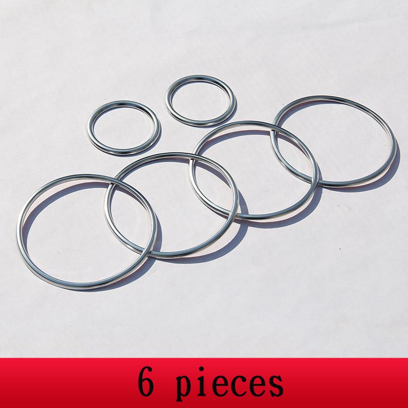 For BMW X5 F15 X6 F16 2014-18 ABS Silver Car Door Audio Speaker Sound Horn Decoration Trim Ring Sticker Interior Car Accessories
