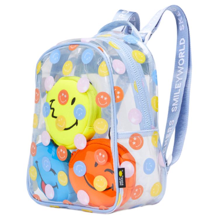 Skechers Smiley World Sports Outdoor Cute Versatile Fashion Trendy Backpack Kids Backpacks Colorful L225K038