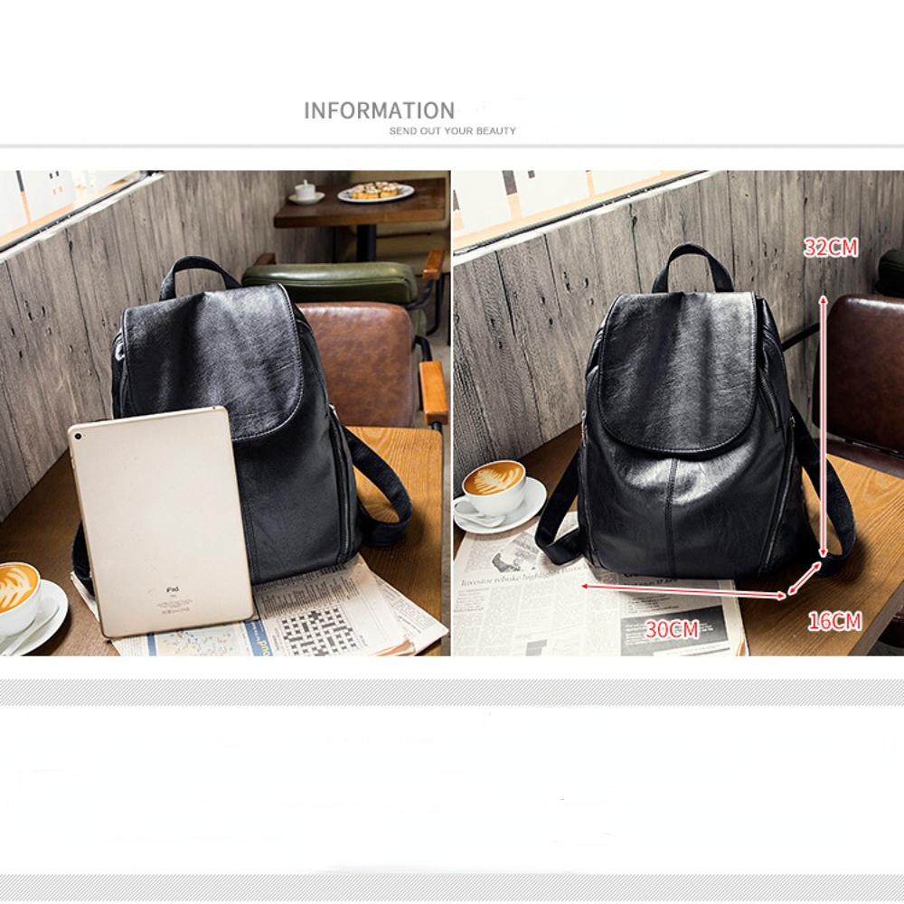 Женский рюкзак из мягкой кожи большой вместимости — фото 8