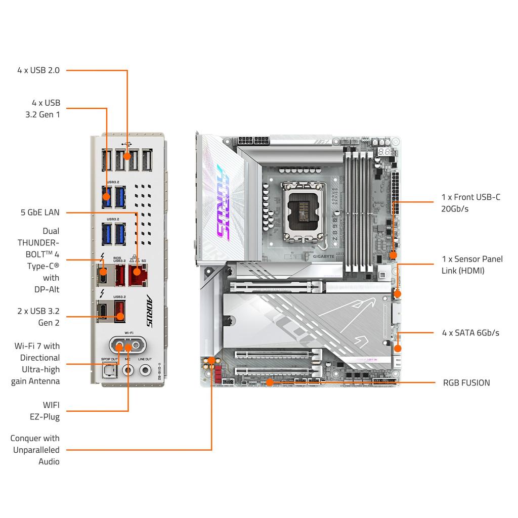 GIGABYTE Z890 AORUS PRO ICE ATX Mainboard MB6595
