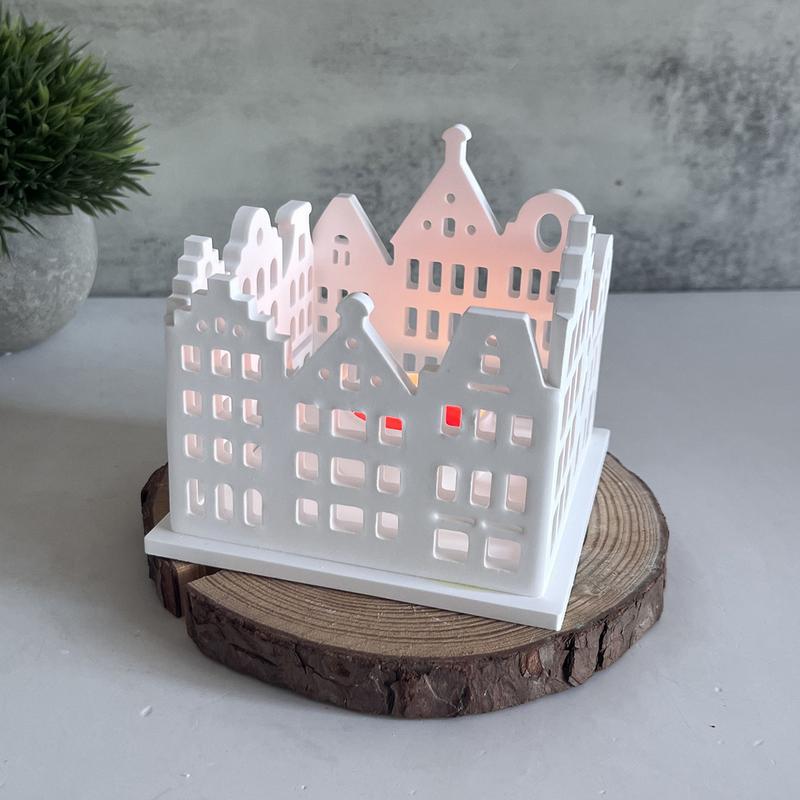 Silicone Candle Holder Mold House Shape Silicone Candle Stand Making Mold Craft Candlestick Molds for Making Epoxy Resin Candles