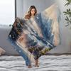 Tuniu Cozy Winter Forest Throw Blanket Soft Fleece Blanket for Sofa Bed Bedroom Living Room Decor