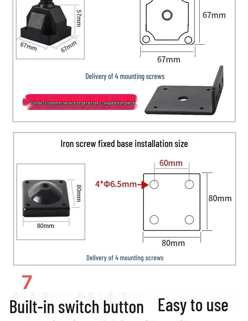 LED Machine Tool Work Light with Flexible Hose and Magnetic Square Base for Lathe and Sewing.