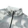 Skechers Full Print Letter Zip Collar Sports Jacket Men Jackets Gray White Black P224M007-03Z3