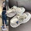 Fashion Summer New Women Sneakers Slipper Designer Platform Mules Flat Sandal Sweet Casual Lace Up Pearl Crystal Shallow Ladies Shoes