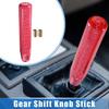 Car Gear Shift Knob Stick 25cm Faux Crystal Universal for Vehicle Acrylic Red