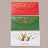 3pcs Gold Foil Cash Envelopes Xmas Tree Holiday Envelopes Christmas Gift Envelopes  New Year Party