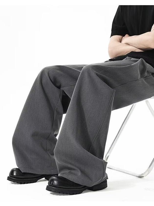 Unisex Retro Redőzött Széles Szárú Laza Nadrág