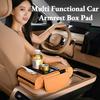 Car Center Console Armrest Cushion Thicken Arm Rest Box Pad Side Extension Cushion with Cup Holder Tissue Box Organizer Bag Universal Armrest Cover