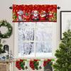 Christmas Short Curtains Valances Christmas Decorations for Home 2026 Xmas Ornaments Windows Treatments for Kitchen Bathroom