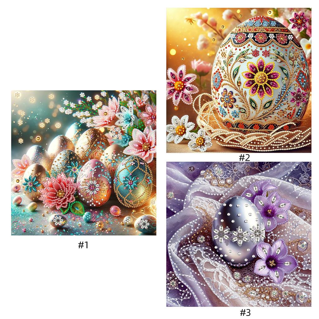 Kit Pittura Diamante 5D Fai da Te con Trapano Parziale a Forma Speciale di Pasqua per Adulti Principianti Decorazioni per la Casa Kit Diamond Art 30x30cm