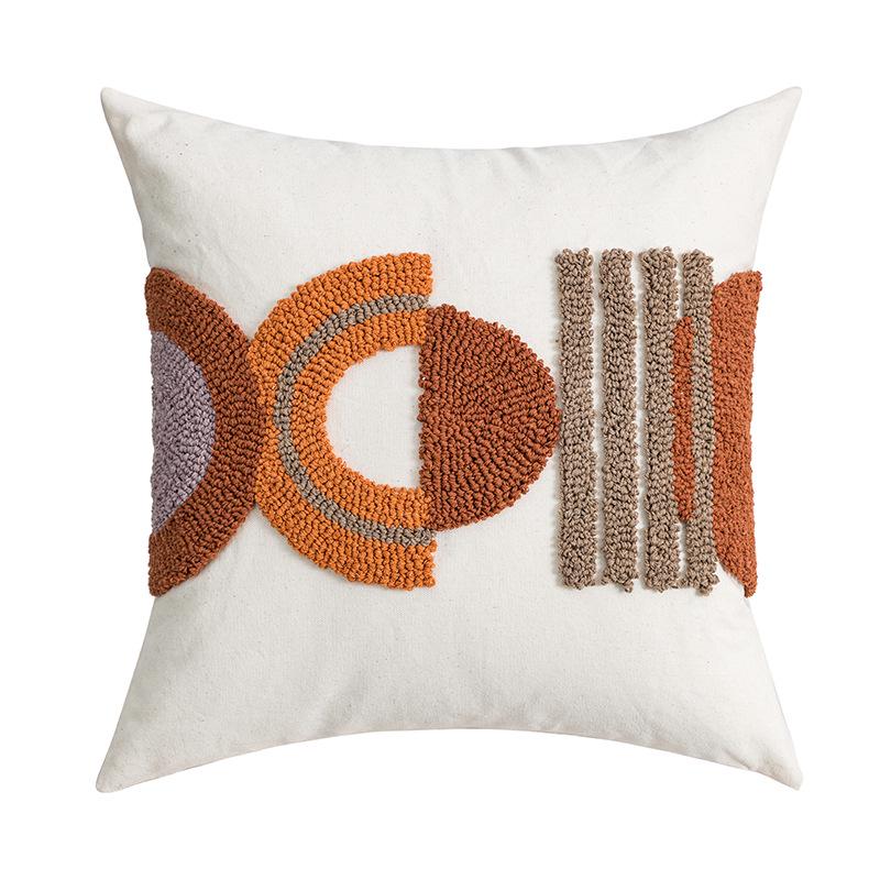 American Light Luxury Velvet Tufted Cotton Canvas Pillow for Home and Bedroom