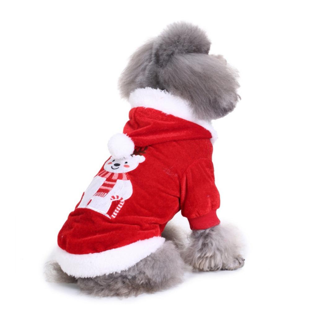 Christmas Hat Elk Snowman Panda Colored Strips Out Pet Dress Beautiful Christmas Dress Dress Up  Dog Clothes