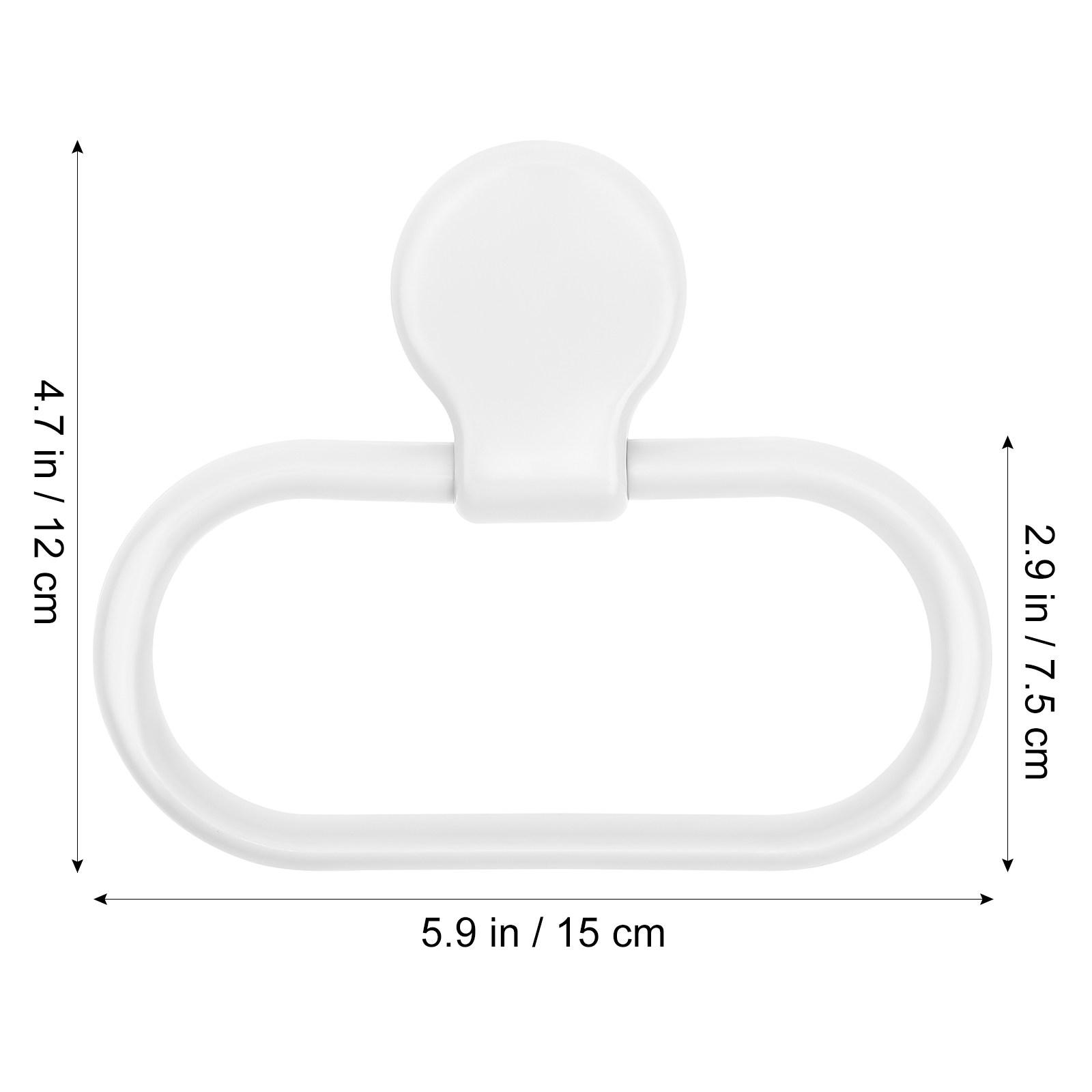 Ring Rack No Drilling Towel Towels Holder Self Holders for Bathroom Kitchen Self-adhesive белый
