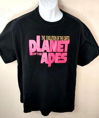 The Evolution Of The Cartel Planet Of The Apes(Gilden) Xl Unisex Black T Shirt