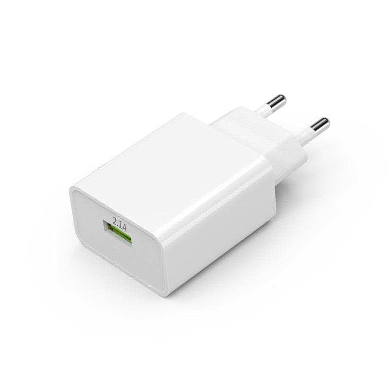 5V 2.1A High-Volume Fast Charger, Single Port, 1 USB, EU/US Specs, Mobile Phone Compatible