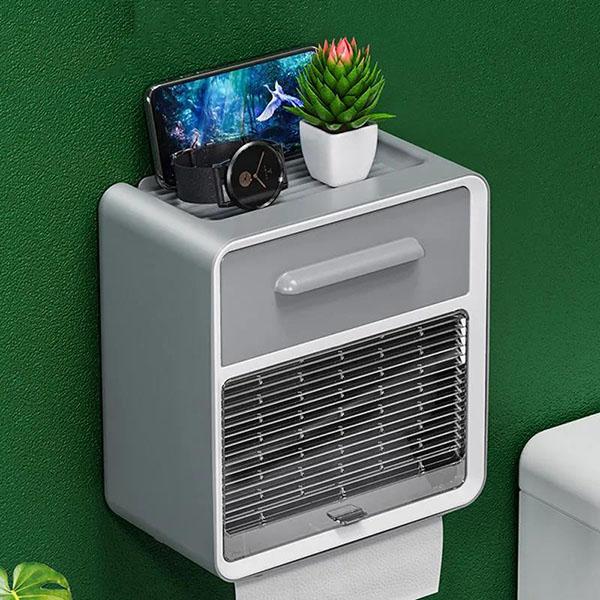 

WTEMPO Коробка для туалетной бумаги Коробка для туалетной присоски Коробка для хранения туалетной бумаги Отверстие Бесплатная подвесная настенная водонепроницаемая полка 23*13.5*24cm серый