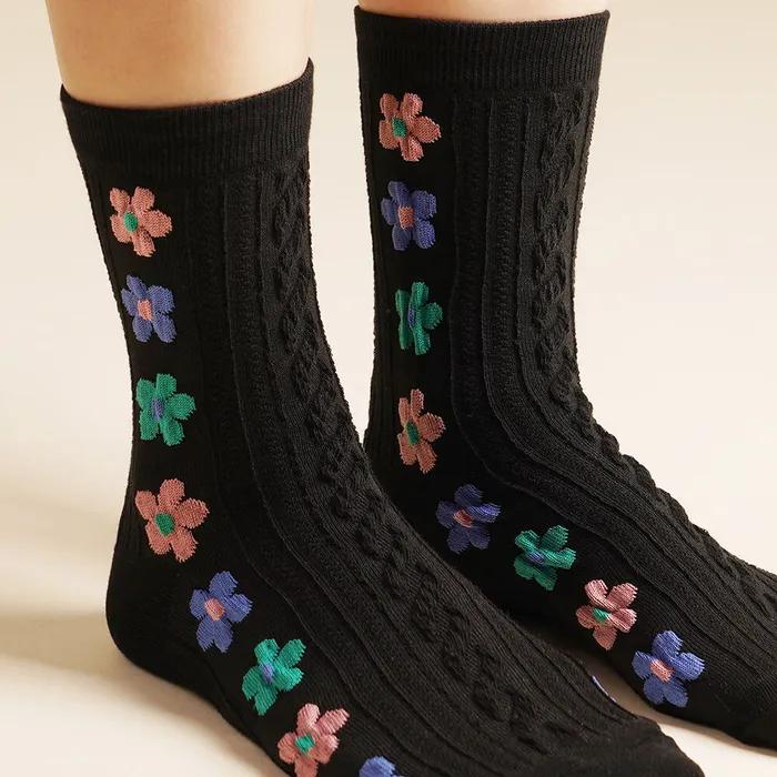 Kiki Yasocks Women's Fashion Socks Pretzel Flower 5 Colors