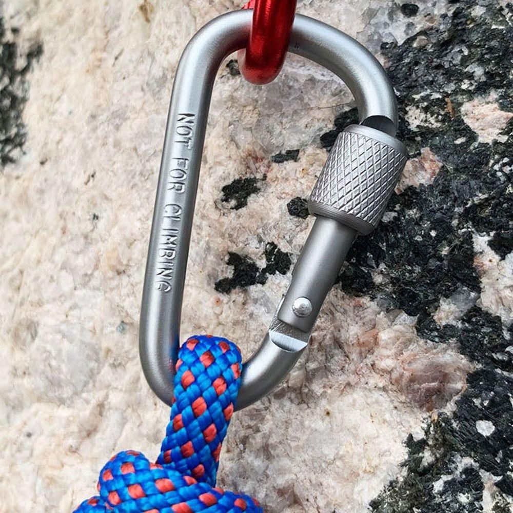 Multi Colors Safety Buckle Keychain with Lock Climbing Button Outdoor Sports Buckle  Outdoor Tool