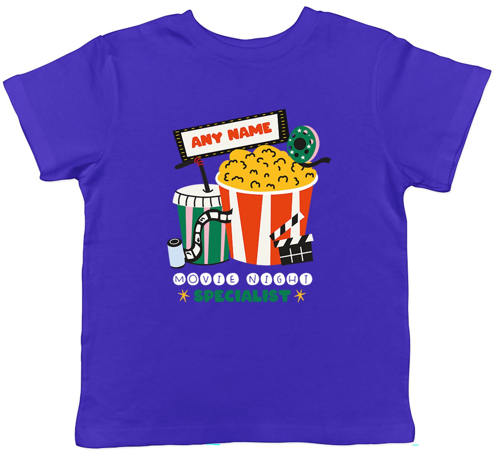 

Personalised Popcorn Movie Night Specialist Kids T-Shirt Boys Girls Gift 160