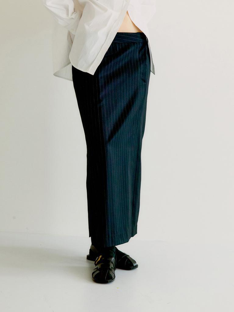 Nobeu Striped Maxi Skirt_Dark Navy