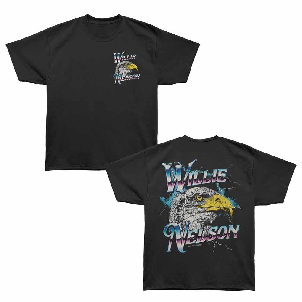Willie Nelson Eagle Lightning - Bronx Oversized Short Sleeve Children s T-shirt Black 160