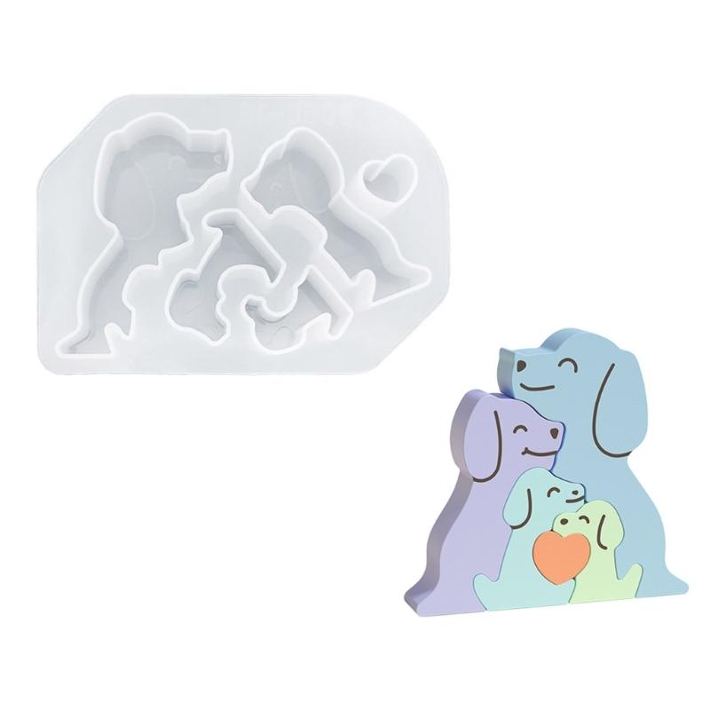 Desktop Ornament Mold Animal Holding Love Heart Candle Mould Silicone Mould for Jewelry Making and Handmade Craft