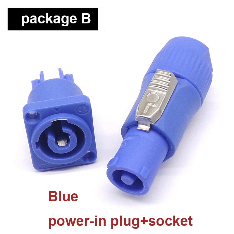 3PIN AC Powercom Connector Male Plug NAC3FCA NAC3FCB AC Cable 20A 250V Power Plug Adapter For Stage Light LED Screen