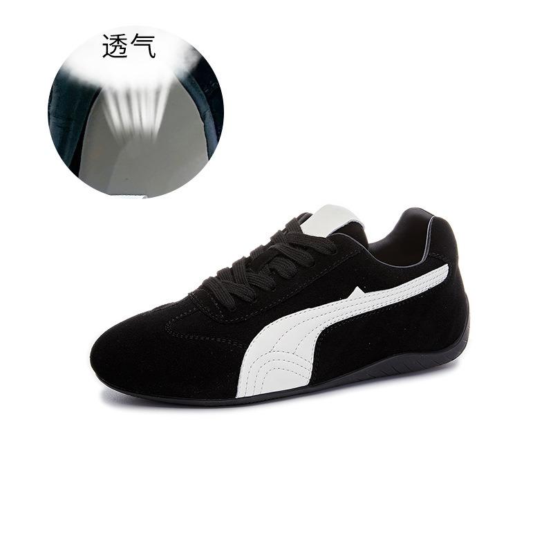 Leather women's autumn new flat-bottomed sports shoes women's casual low-top women's shoes trendy versatile shoes children