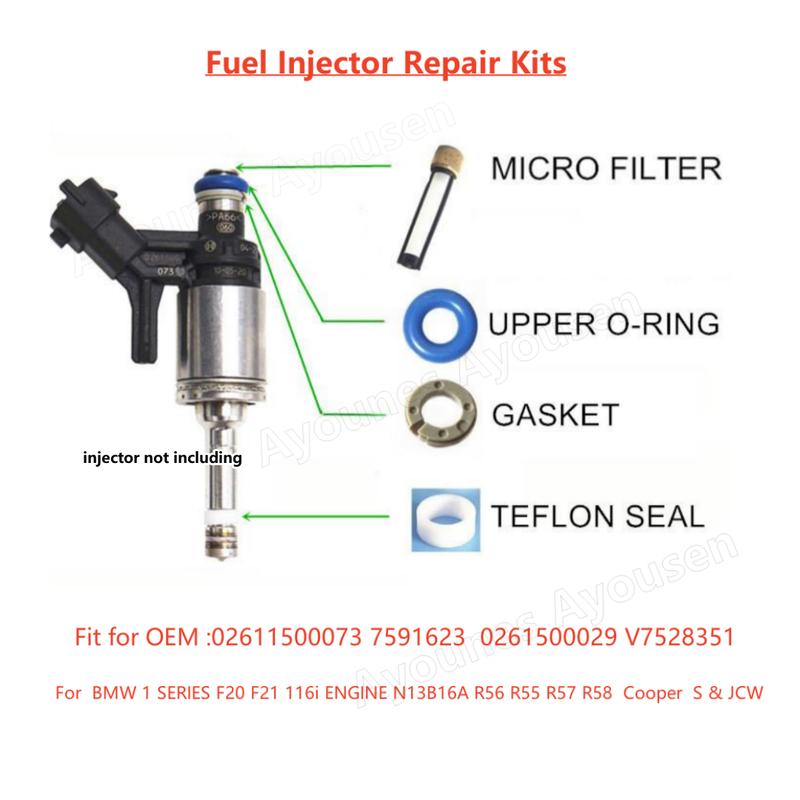 

Free Shipping 4Sets For Bwm 1 3 118I Series F20 F21 F30 F31 Petrol N13/ Mini Cooper S JCW R55 R56 R57 GDI Fuel Injector Repair