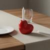 96 Pieces Ceramic Heart Candlestick Romantic Heart-Shaped Candle Holder Ceramic Taper Candle Holder Easy to Clean Table Decor